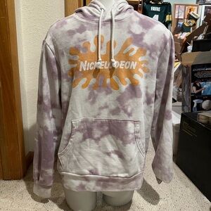 Old Navy Purple and Orange Hoodie Tie-Dye Style